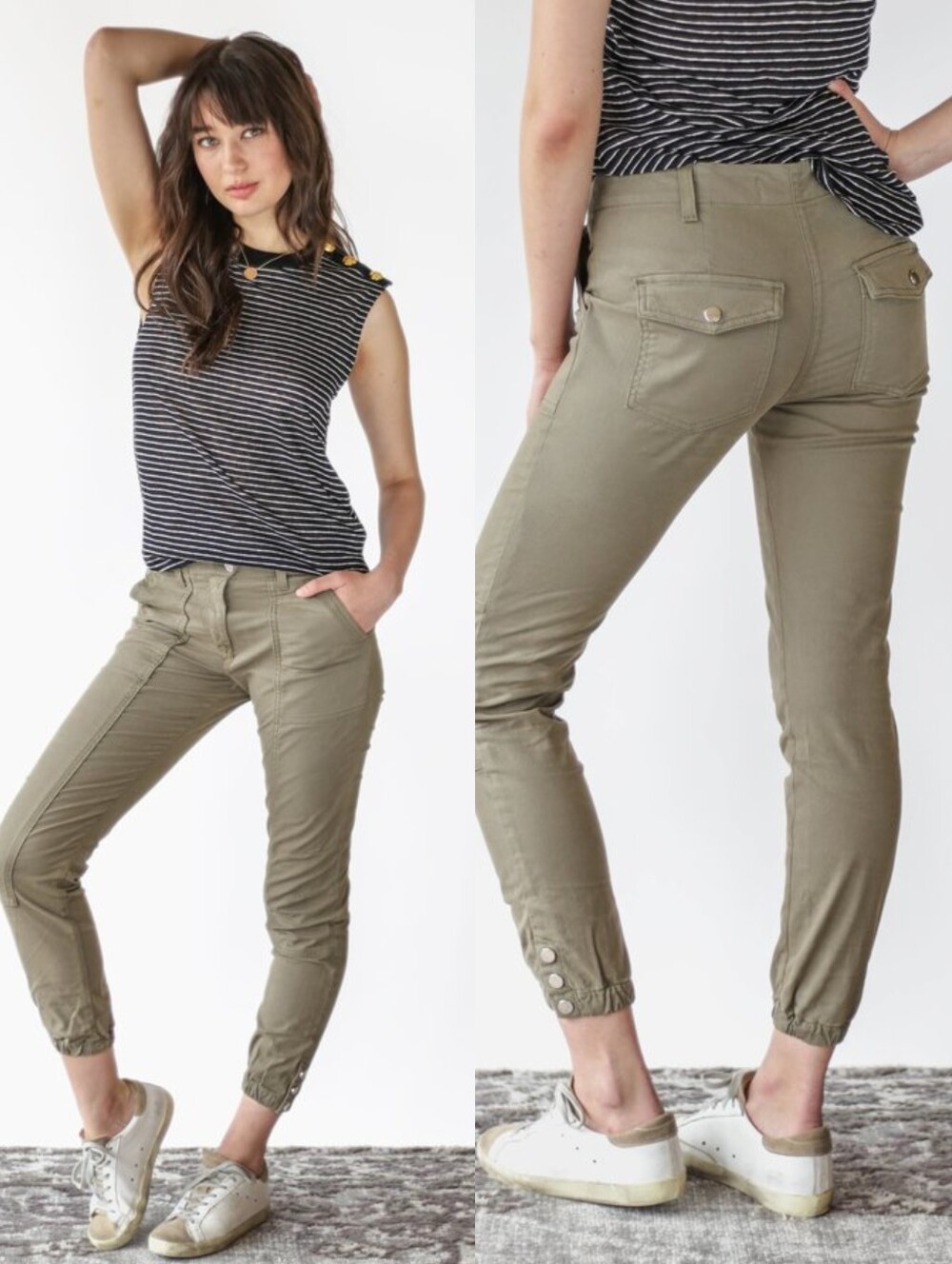EUC Veronica Beard Field Cargo Pants in Army
